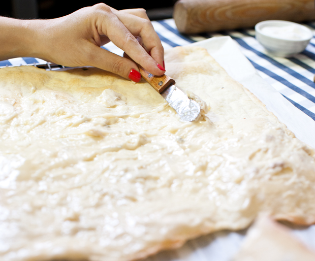 Extender el queso gorgonzola